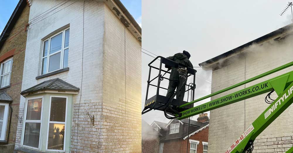 Masonary paint removal, Egham, Surrey