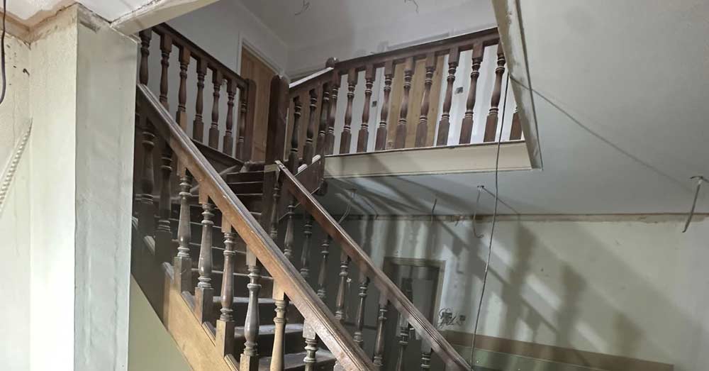 Oak staircase and doors cleaned at country home in Shilton, Oxfordshire