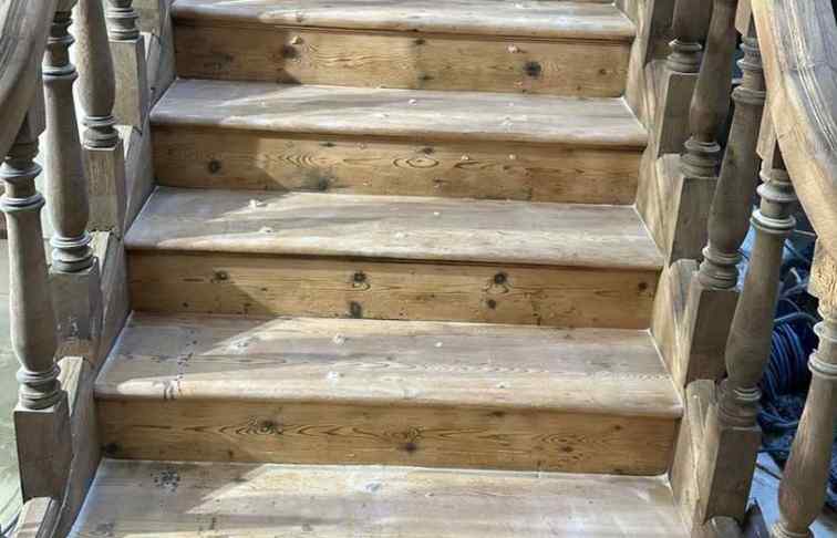 Oak staircase and doors cleaned at country home in Shilton, Oxfordshire